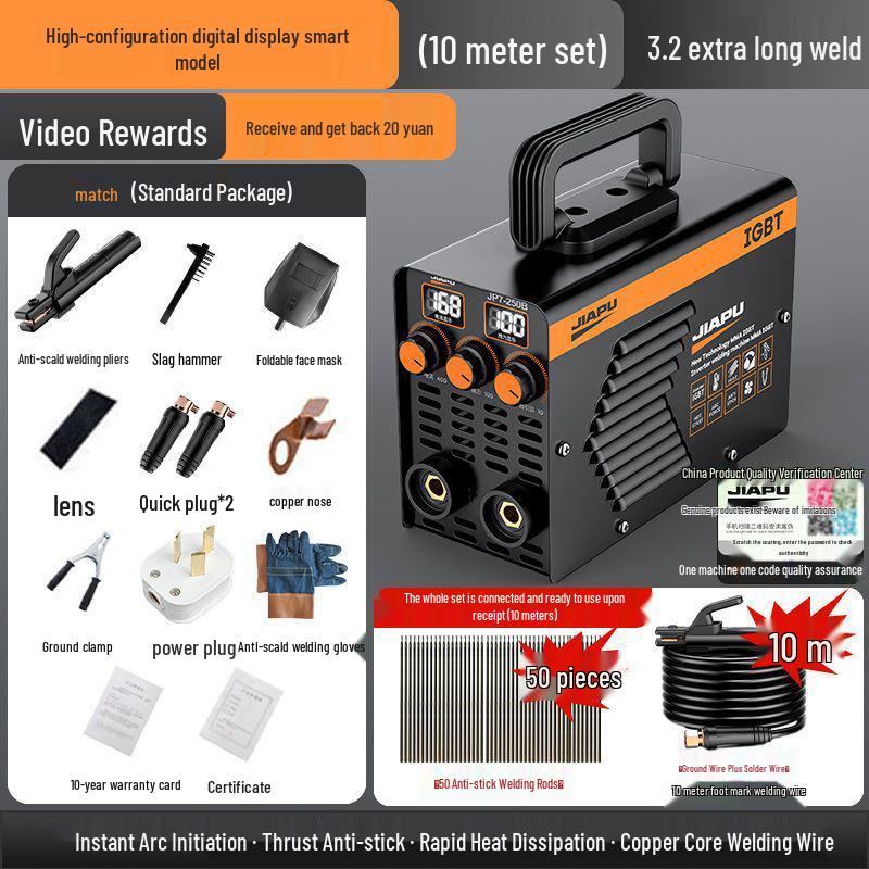 Aparat de sudură Jiapu 315 cu tensiune dublă 220V/380V - Portabil, Complet automat, Sudor din cupru integral