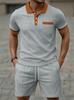 Men's Summer Quick-Dry Heavyweight T-Shirt and Shorts Set - Breathable & Versatile Casual Sportswear