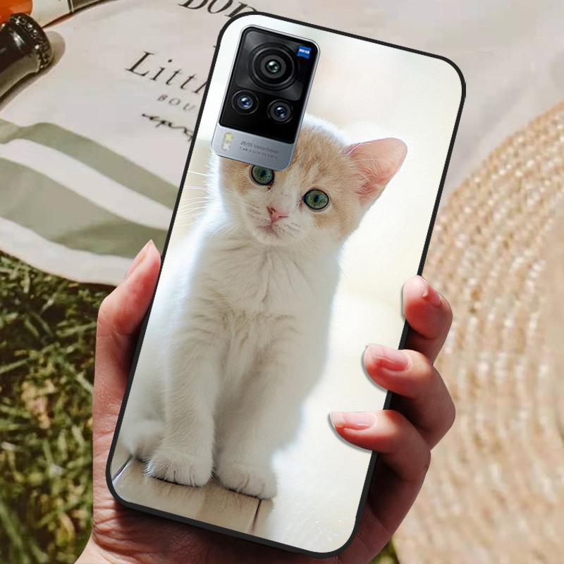 For Vivo X60 Pro Global Version Case Cat Wolf Painted Soft Silicone Phone Cases for Vivo X60 Pro Back Cover X60Pro V2046 Coque