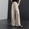 Elastic Waist Tie Thin Wide Leg Pants for Women In Summer 2025, Fashionable, Loose and Versatile, Slimming and Floor Hugging Pants