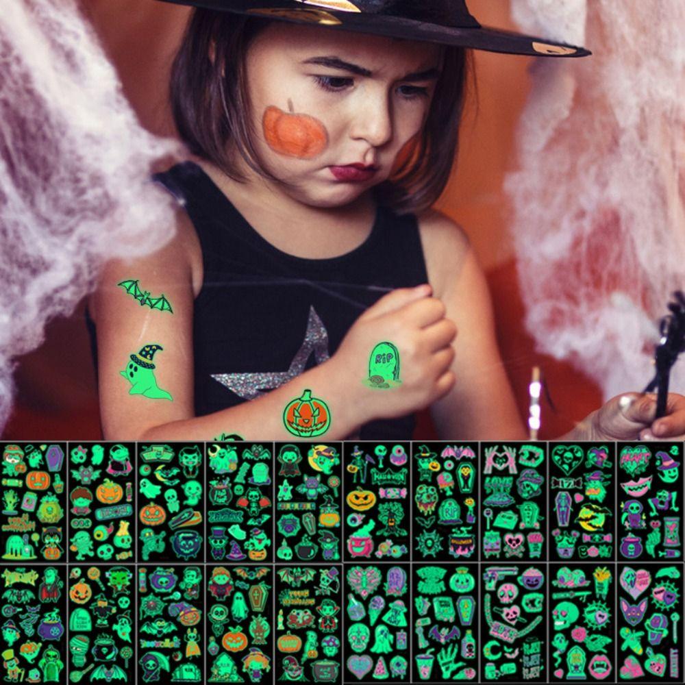 

10Pcs/Set Cartoon Children Halloween Tattoo Fake Tatoo Temporary Tattoo Stickers for Kids