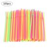 100-600Pcs Colorful Disposable Plastic Straws Neon Bendable Cocktail Drinking Straw Wedding Birthday Party Christmas Supplies