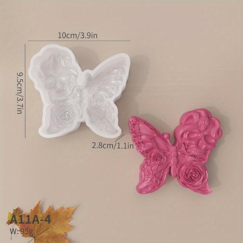 Flower Bar DIY Halloween Butterfly Candle Mold Skull Snakehead Mold Undead Day Silicone Baking Mold