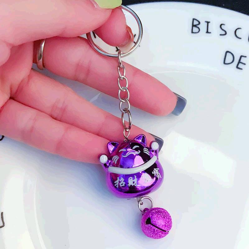 Maneki Katze Schlüsselanhänger Auto Kette Schlüssel Glocke Schlüsselanhänger Taschen