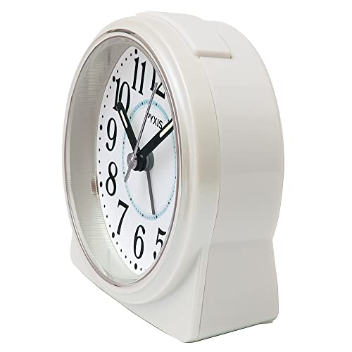 Seiko Clock Alarm Clock Table Clock Analog White Pearl 89 x 86 x 47mm PYXIS NR451W