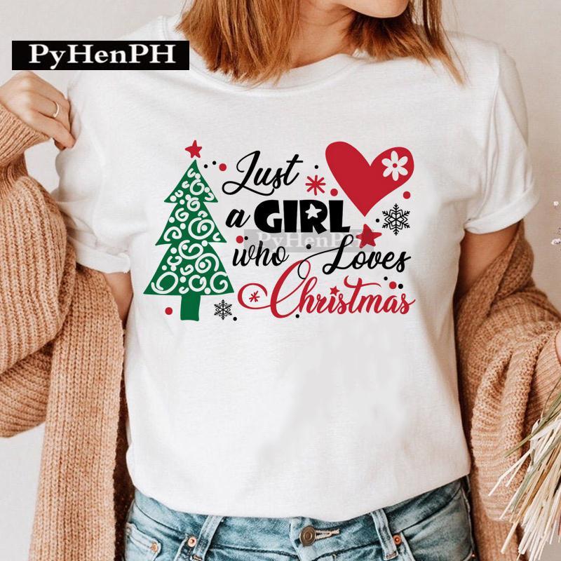 Summer Christmas Elk Printed T-shirt for Men Women Cotton Loose Round Neck Short Sleeve T-Shirts Unisex