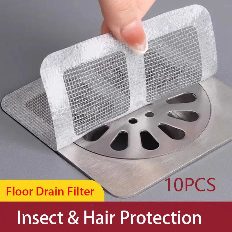 

10PCS Self-staining Floor Drain Sticker for Bathroom Anti-clogging Anti-insect Anti-Hair Bathroom Kitchen Sink Strainer 10PCS