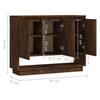 Sideboard Smoked Oak 97 x 31 x 75 cm Wood Based Material