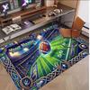 American Football Theme Soft Crystal Velvet Rug Custom Name & Text Print Non Slip Floor Rug for Bedroom Living Room