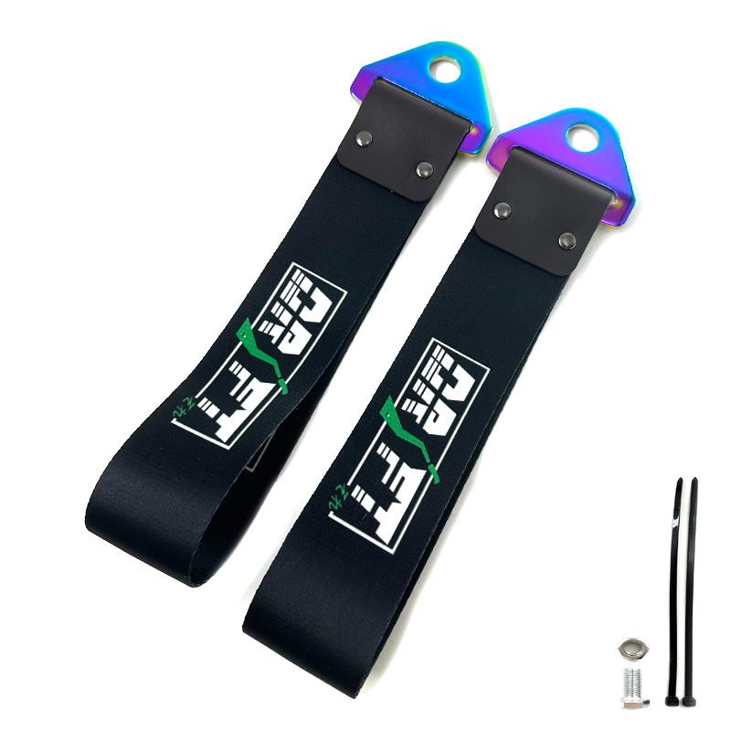 JDM Culture Colorful Metal Buckle Tow Strap - Car Modification Decoration