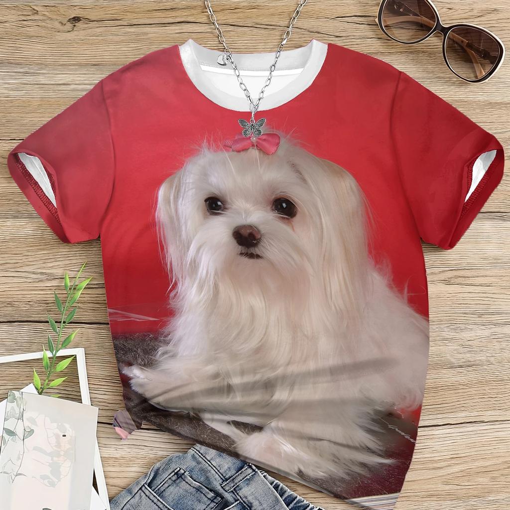 Kids Cartoon Owl Clothes for Girls Child 3D Printed T-shirts for Children 10 Year Old Girl Clothes T-Shirts