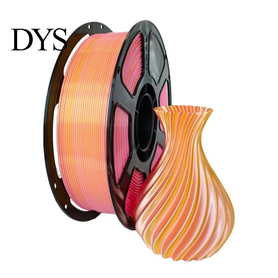FDM Printer Accessories Silk PLA 3D Filament 1.75mm, 1kg Spool High Toughness Strong Filament, Satin Finish Multicolor for Models Printing Temperature
