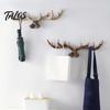 Wall Decor Hanger Vintage Deer Antler Hook, Farmhouse Rustic Mounted Heavy Multi-hook Coat Rack Duty Decorative for Coats Keys Bags Hats Towels