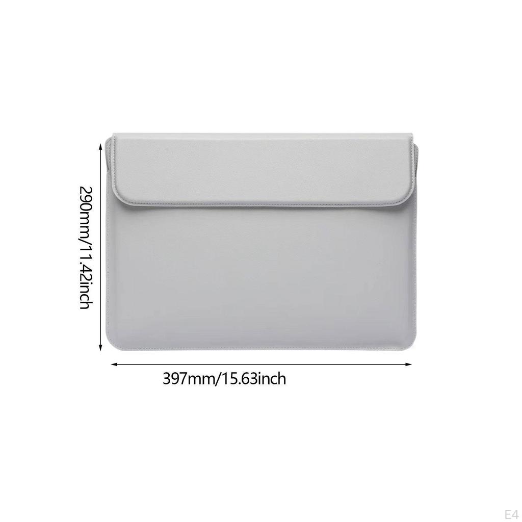 Laptop Sleeve 15 16 inch Dust Cover Carrying Case Business Adjustable Stand PU Leather