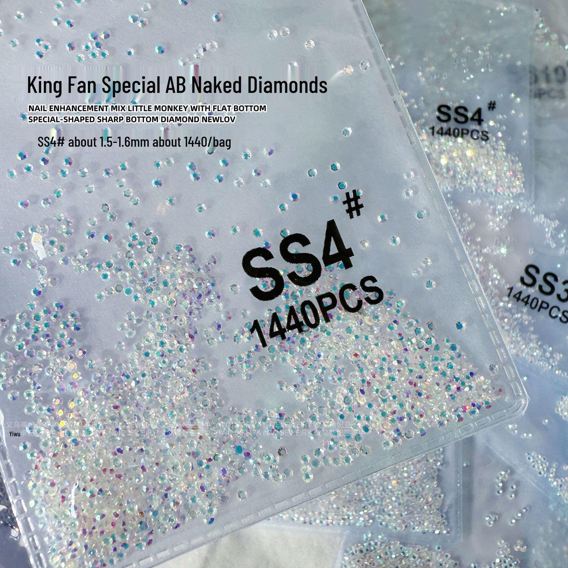 1440 AB Color Non-shedding Austrian Flat-back Rhinestones, Small Glass Nail Art Crystals for Sparkly Nail Decorations.