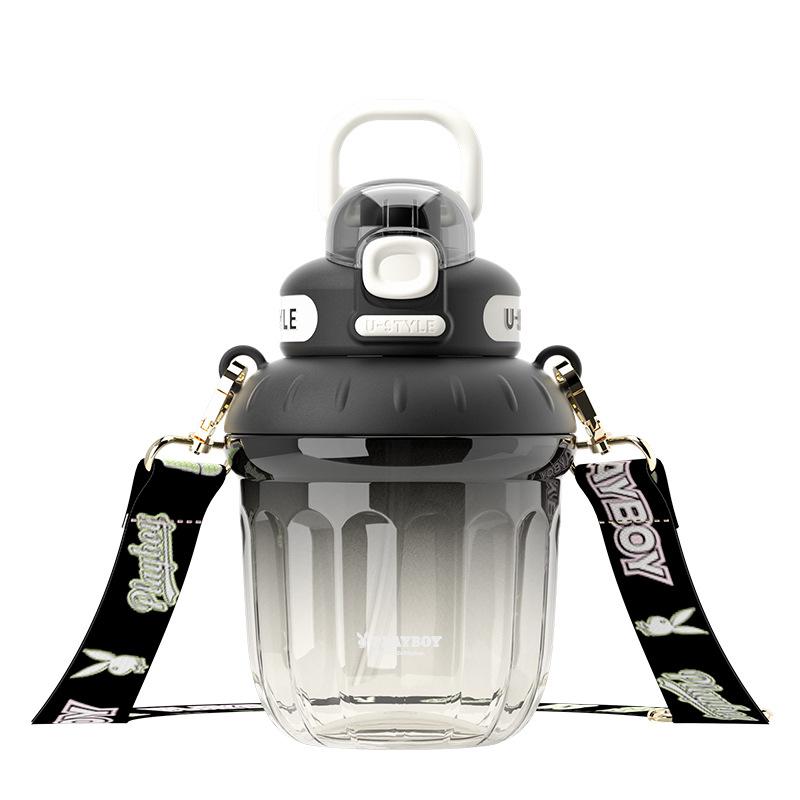 Water bottle Ikes Playboy space cup high value large capacity straw cup student tea cup fashion portable sports