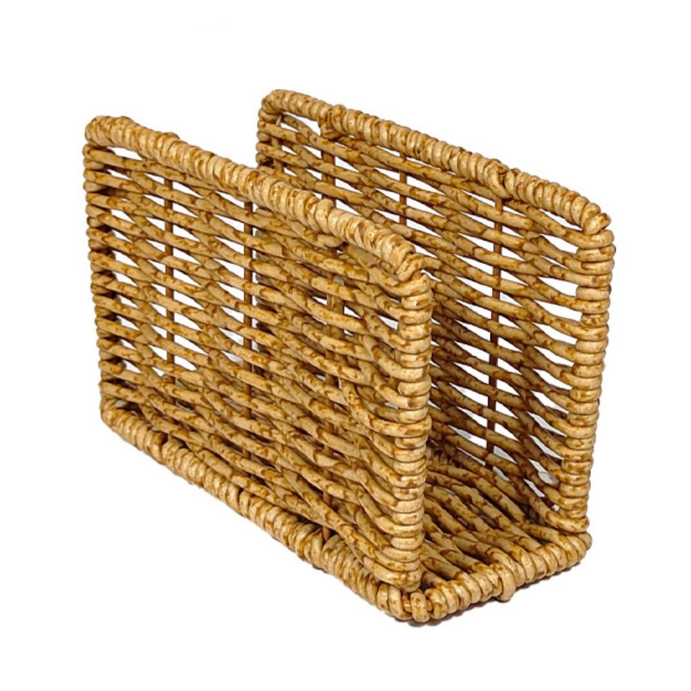 

Retro Vertical Napkin Dispenser Creative Tissue Storage Rack Dining Tables Rectangular Brown