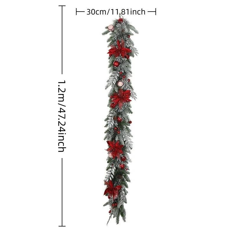 

Рождественские украшения 2026 Рождественский венок Ротанговый набор Венок для входной двери Новогодний декор Цветочная гирлянда Наружный Домашний декор