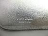 Authentic Jimmy Choo Silver Leather Bifold Wallet COMPACTZIPWALLWTGTO #b152  Open box