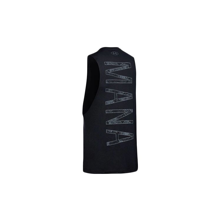 Under Armour Project Rock Running And Fitness Training Sports Vest Men Tops Black 1351589-001