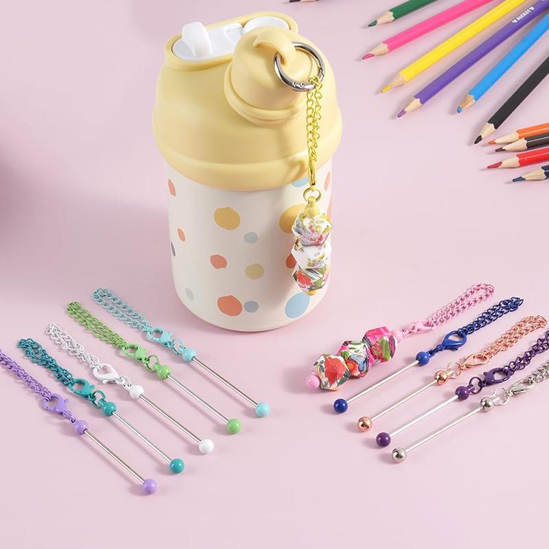 WTEMPO Kit de Barras de Chaveiro para Enfeitar Barras de Chaveiro em Branco para Contas Kit para Fazer Chaveiros com Contas DIY para Artesanato Pingentes Charms Materiais para Fazer