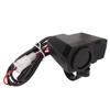 Motorcycle Handlebar Charger ABS with Voltage and Temperature Digital Display Motorbike Power Supply Socket for Riding