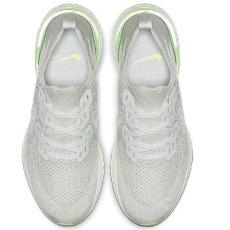 Nike Epic React Flyknit 2 Light Silver Lime Blast Women's Sneakers BQ8927-005