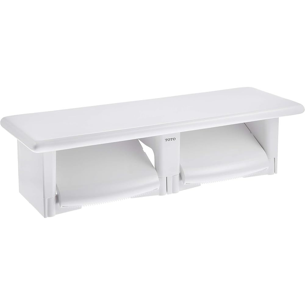 TOTO YH64SR #NW1 Double Cigarette Roll Holder w/ Shelf (Earthenware) Resin White