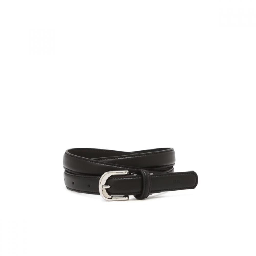 Daks Women Black Cow Leather Slim Belt Dbbe6f746bk
