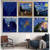 Starry Night by Vincent Van Gogh Famous Artist Art Posters and Prints Abstract Wall Picture Canvas Oil Painting Home Decoration