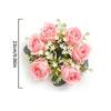 23/33cm Size Artificial Flowers Wreath Silk Material Garland Style Artificial Flowers Garland Wreath Shape Silk Fake Flower