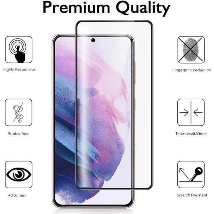 Skyddsfilm - Samsung - S21 - 3-pack - Härdat glas - Repskyddande - 0,33 mm