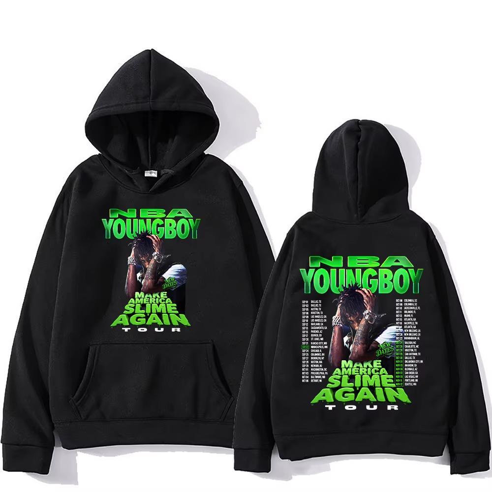 _YoungBoy Never Broke Again Tour 2025_ Says Singing Handprint Hoodie Street Fashion Hoodie Men's Hip-hop High-quality Hoodie