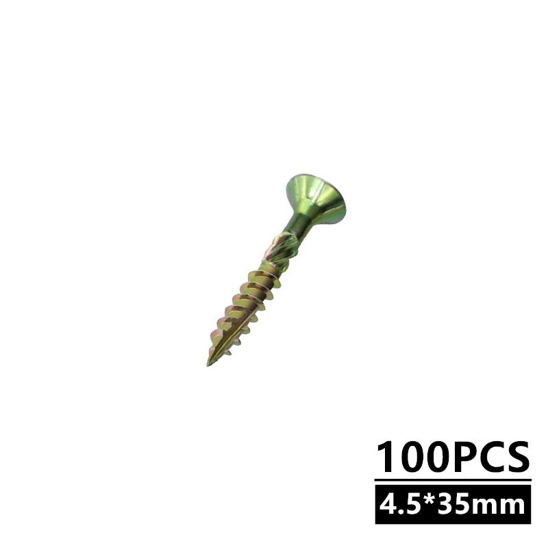 100 шт. шурупов по дереву T25 35/45/60/80 мм с плоской головкой, саморезы Torx, шурупы для крепления по дереву для оборудования