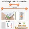 Reusable silicone magnet cable ties 2 size set (7.5cm 4 pieces + 19.5cm pieces) total 8 multi-color binding organizing bookmarking refrigerator use.
