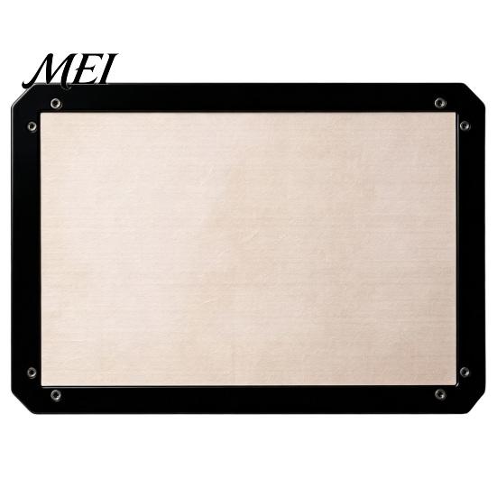 Foldable Baking Tray Silicone Fiber Mat with Button, Non-Stick Oven Safe Rectangle Easy Clean Accessories Tray, Leakproof Heat Reistant Snap