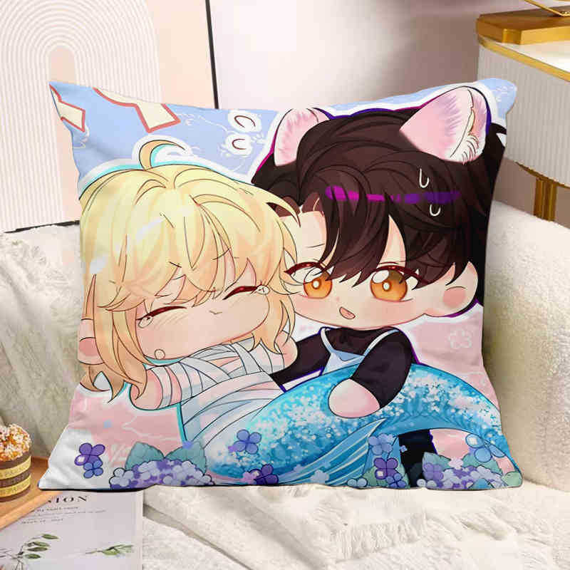 The Mermaid Has Fallen Baichu Xiaobai Lanbo Animation Peripheral Pillow Pillow Pillow Bedside Sofa Sitting Cushion