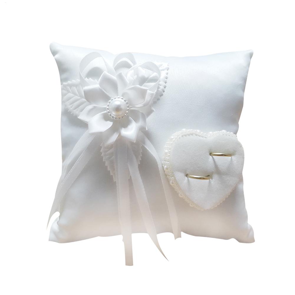 Hochzeitsringkissen Europäisch Romantisch Braut Hochzeitsringhalter Kissen Herz Handgefertigt Band Kissen Dekor Für Hochzeitszeremonie