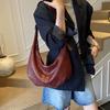 PU Hobo Bag Women's Fashion Shoulder Tote with Soft Texture Large Capacity Casual Everyday Handbag