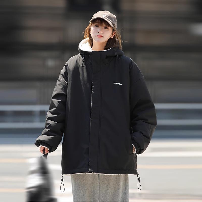 The coat is the same for men and women, and the new autumn and winter velvet and thickened warm cotton clothes.