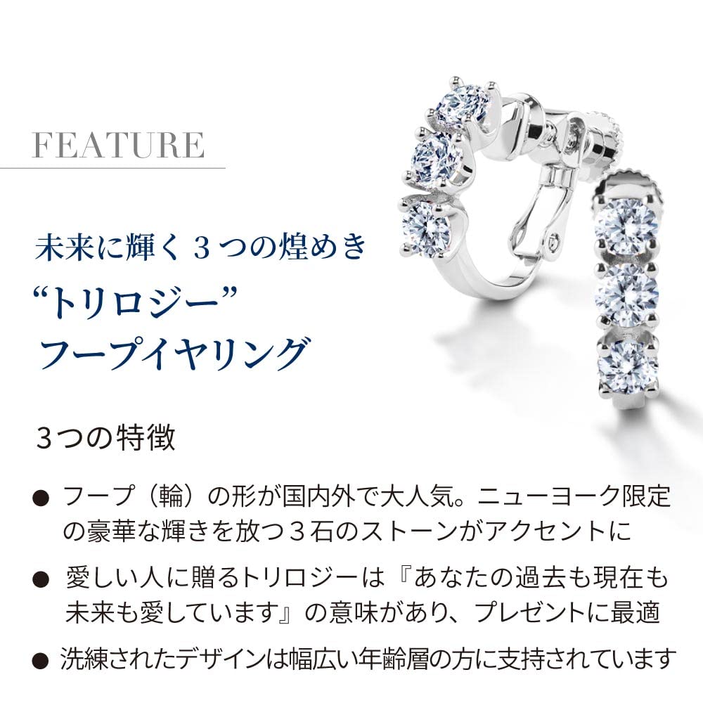 Gift from New York Earrings for Platinum Hoop Gift Women, Earrings, Hypoallergenic, Brand, Women,