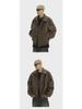 Men's Trendy Retro Brown Distressed Leather Jacket - Cool Design, Casual Lapel, Perfect for Couples