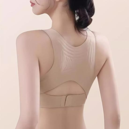 Women Posture Bras, Front Closure Seamless Wireless Bra, with Ergonomic Back Support Soft Padding Underwear, for Natural Lift Everyday Wear