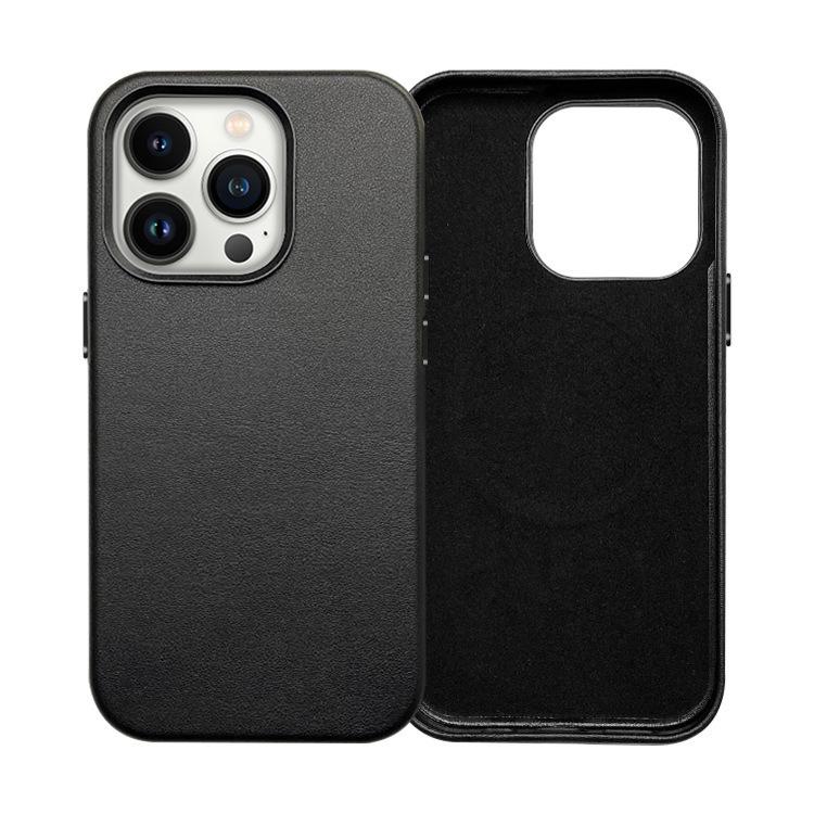 MagSafe Magnetic Leather Mobile Phone Case Is Suitable for Apple iPhone17 Anti-drop Leather Case 16 Custom Logo.