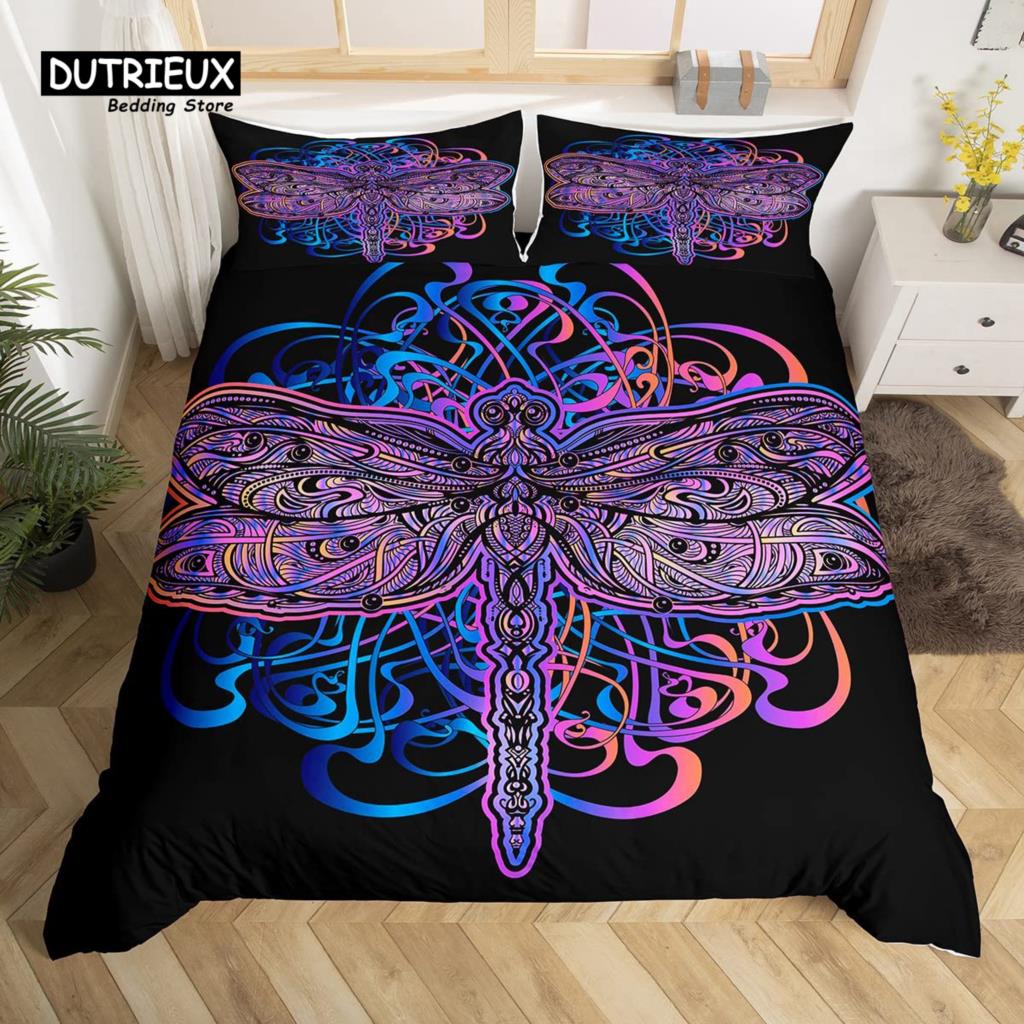 Bohemian Mandala Bettwäsche-Set, 3-teiliges Bettwäsche-Set, Weiche Bequeme Atmungsaktive Bettbezüge, Für Schlafzimmer Gästezimmer Dekor