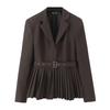 TAOP&ZA women's new fashionable, versatile, high-end lace-up blazer, elegant suit