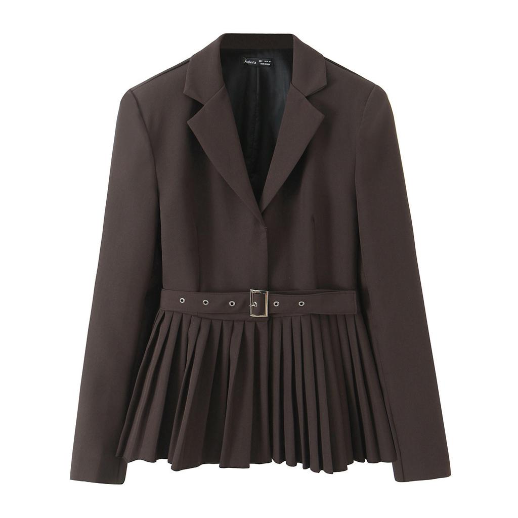 TAOP&ZA women's new fashionable, versatile, high-end lace-up blazer, elegant suit