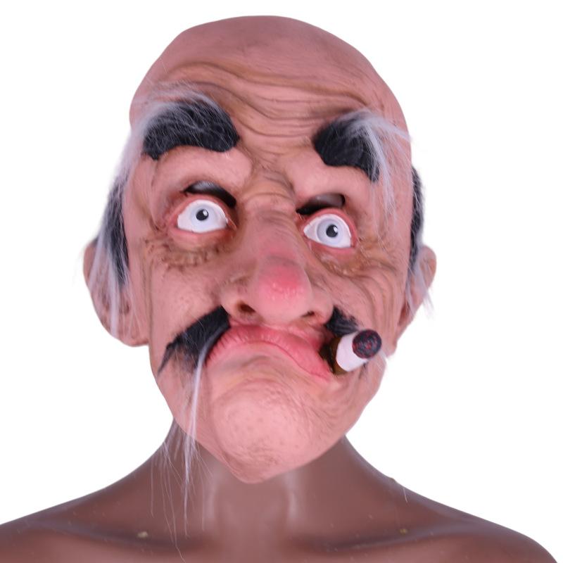 Halloween latex mask for the elderly, grandpa, grandma, horror mask, new Halloween party props