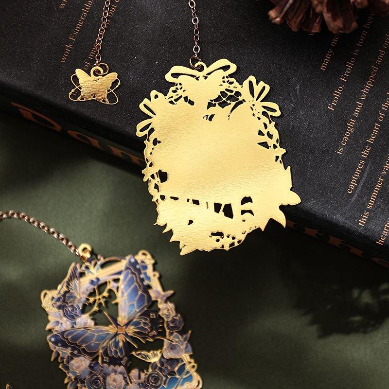 Hollow Flower Metal Bookmark Painted Book Clip Student Reading Stationery Teacher Gift Book Accessories Bookmarks for Books