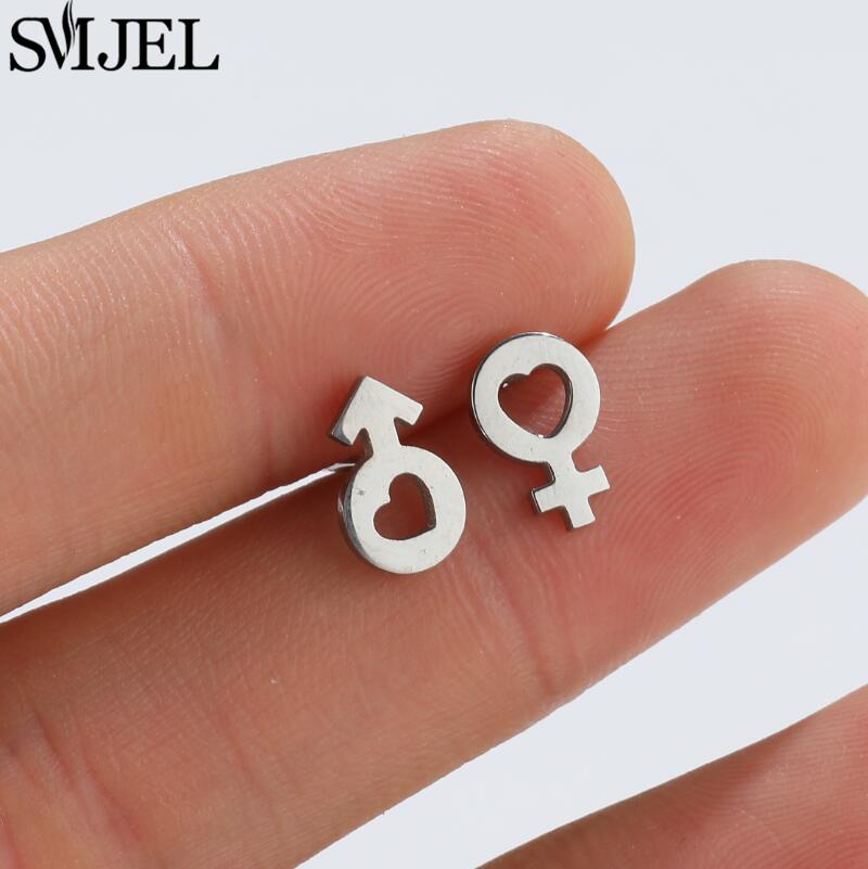 2026 Stainless Steel Geometric Stud Earrings for Women Star Sun Moon Earings Fashion Jewelry Angel Wing Ghost Ear Pendientes